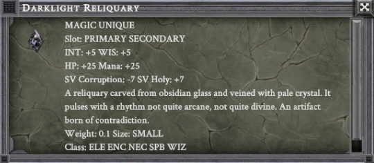 DARKLIGHT RELIQUARY item card